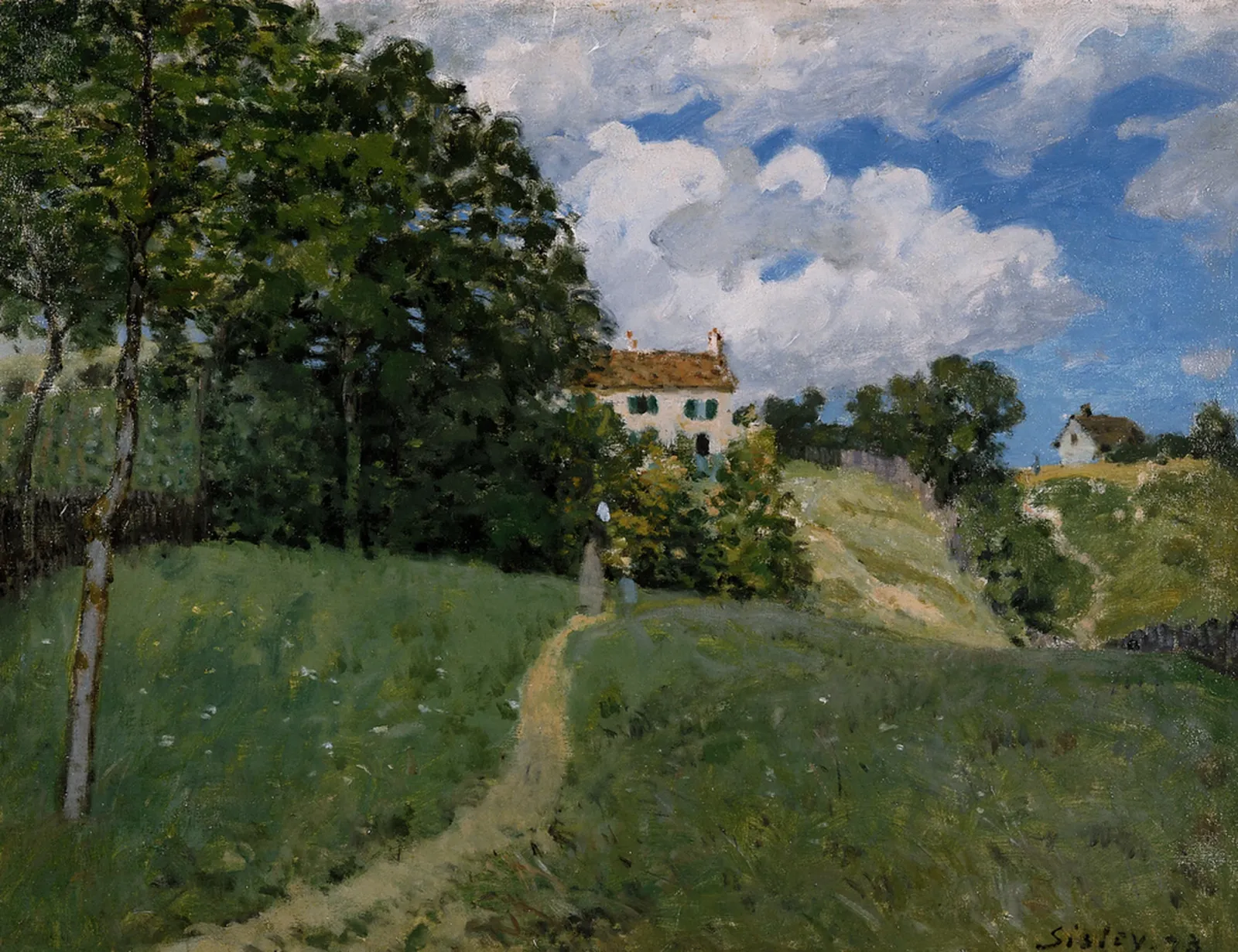 Paysage avec maisons, Alfred Sisley