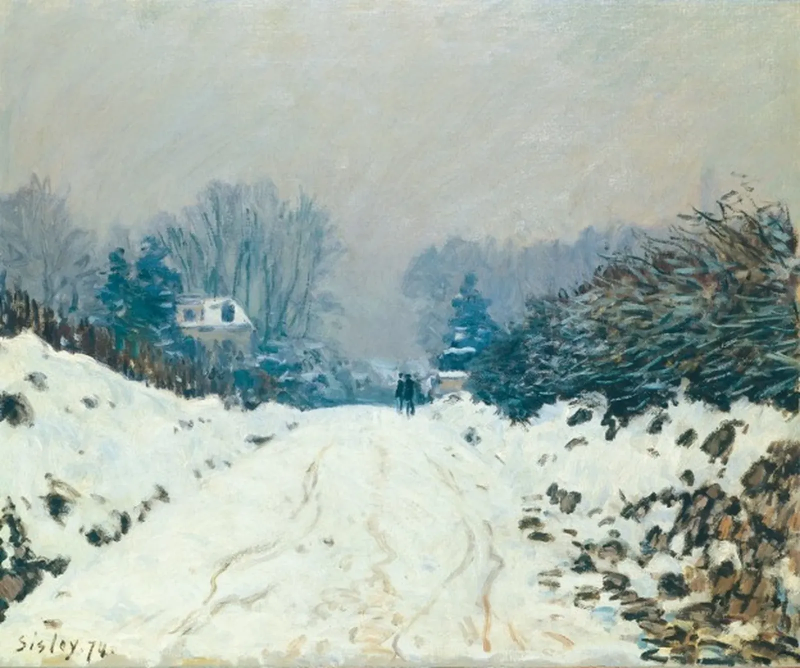 Paysage d'hiver à Louveciennes, Alfred Sisley