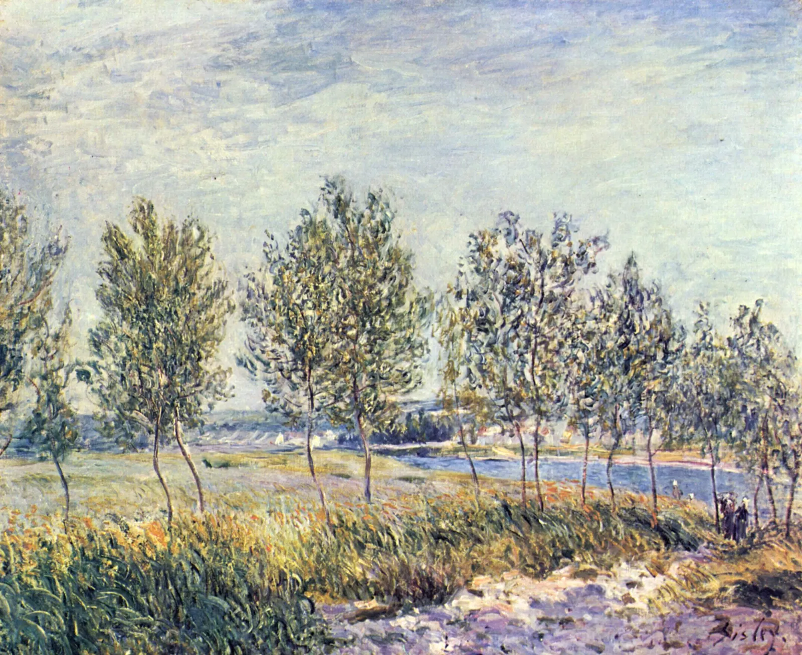Poplars on a River Bank, Alfred Sisley