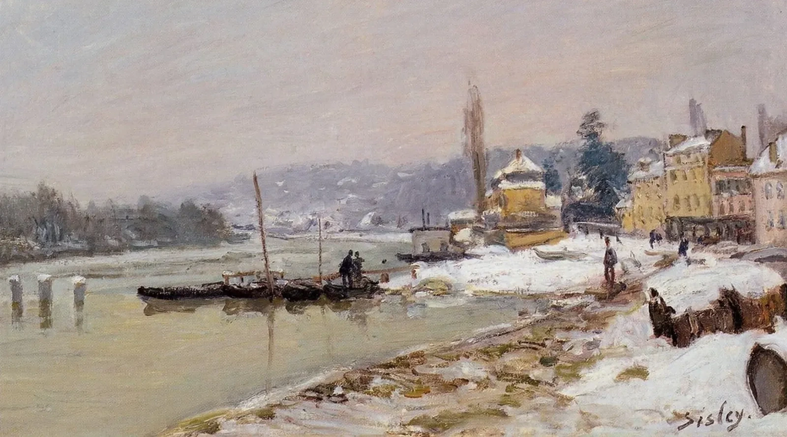 Port-Marly sous la neige, Alfred Sisley