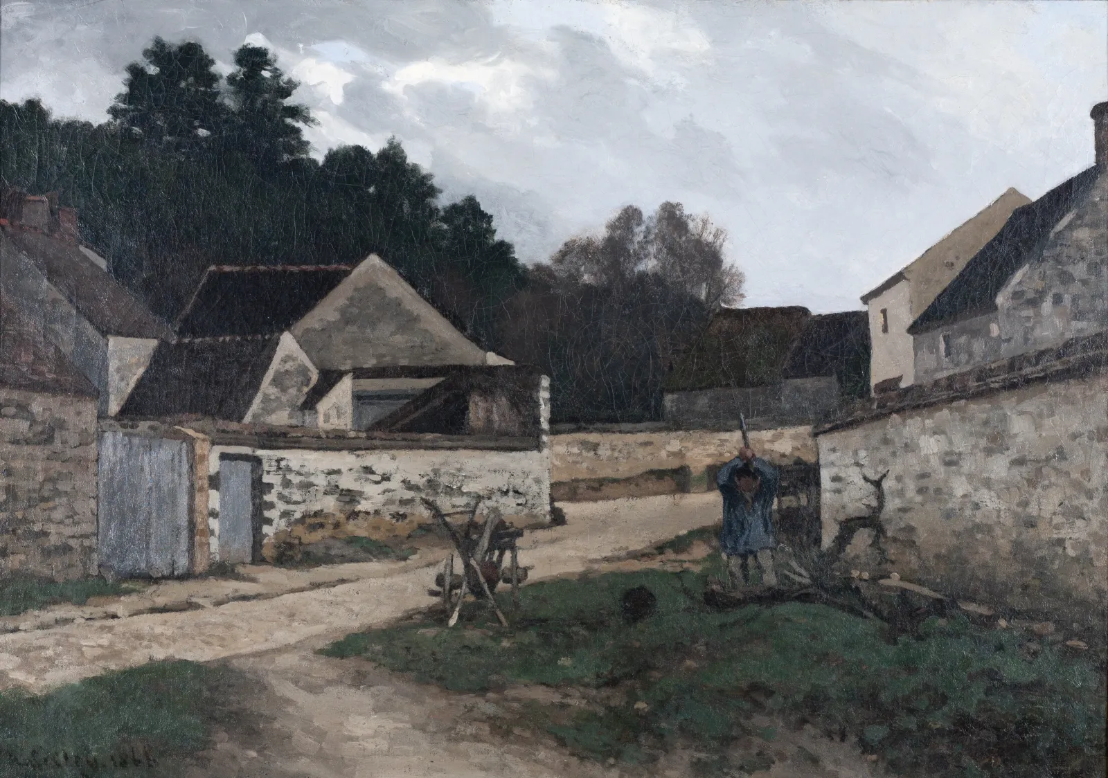 Rue de village à Marlotte, près de Fontainebleau, Alfred Sisley