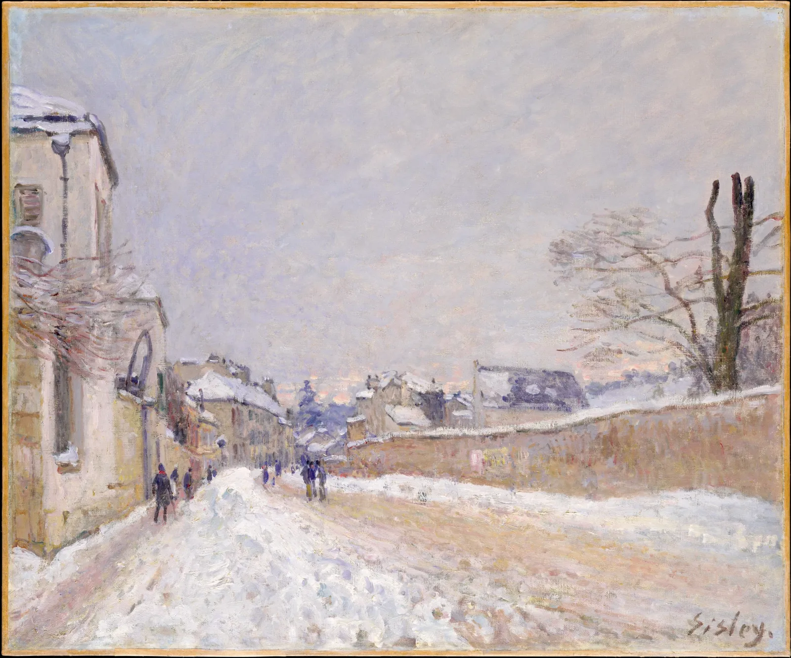 Rue Eugène Moussoir at Moret: Winter, Alfred Sisley