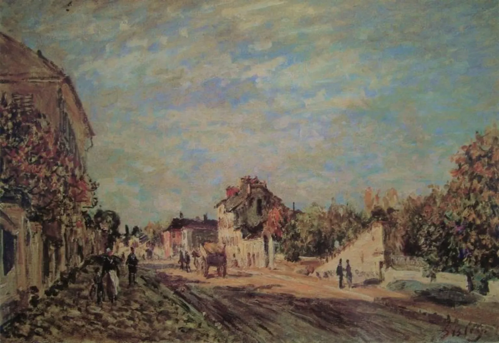 Scène de rue à Marly, Alfred Sisley