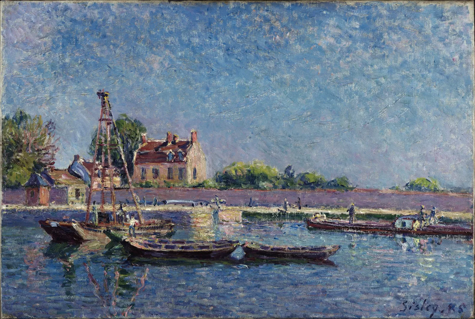 The Lock of Saint-Mammès, Alfred Sisley