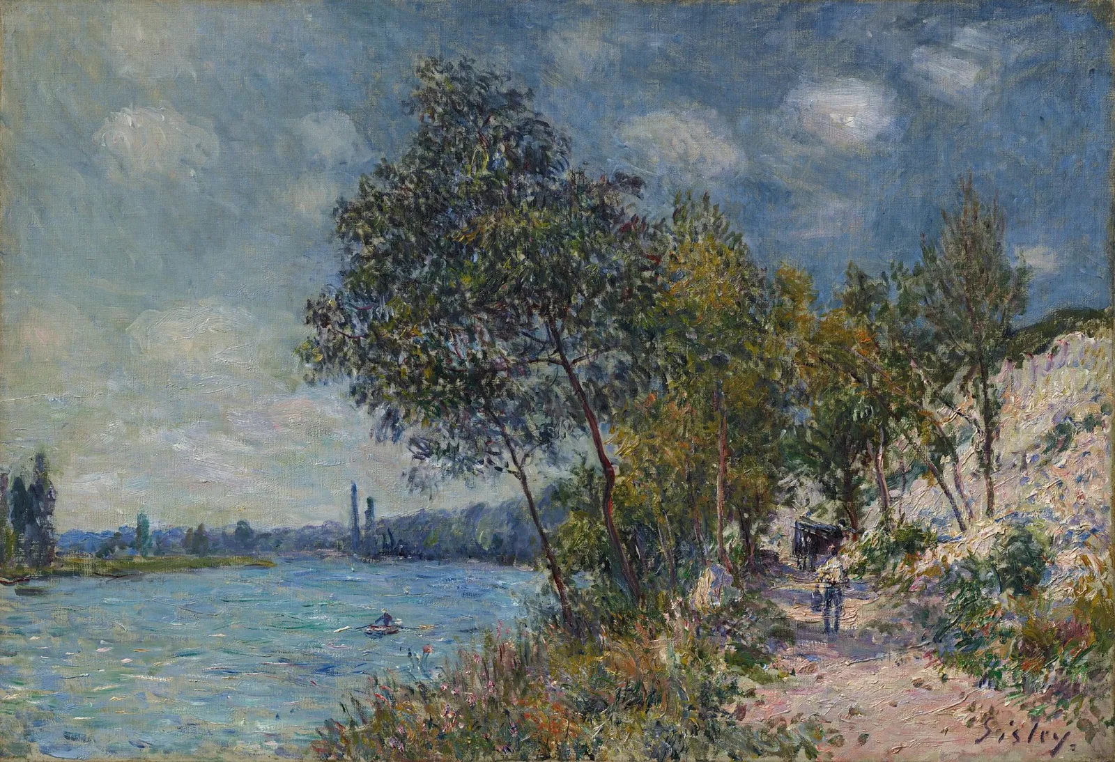 The Stone Quarries at Veneux in the Sun, Morning, Alfred Sisley
