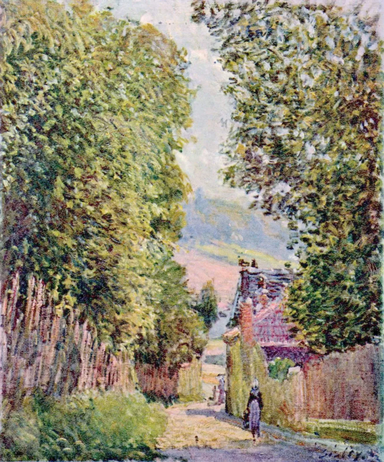 Une rue à Louveciennes, Alfred Sisley
