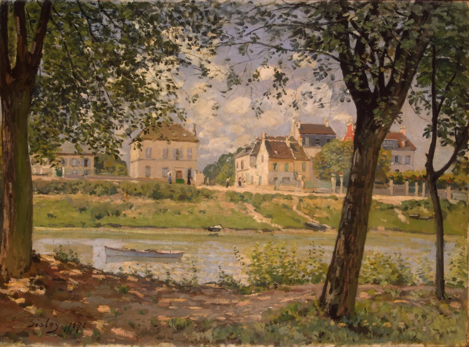 Village au bord de la Seine, Alfred Sisley