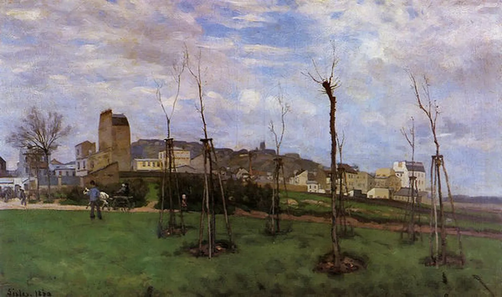 Vue de Montmartre, depuis la Cité des Fleurs aux Batignolles, Alfred Sisley
