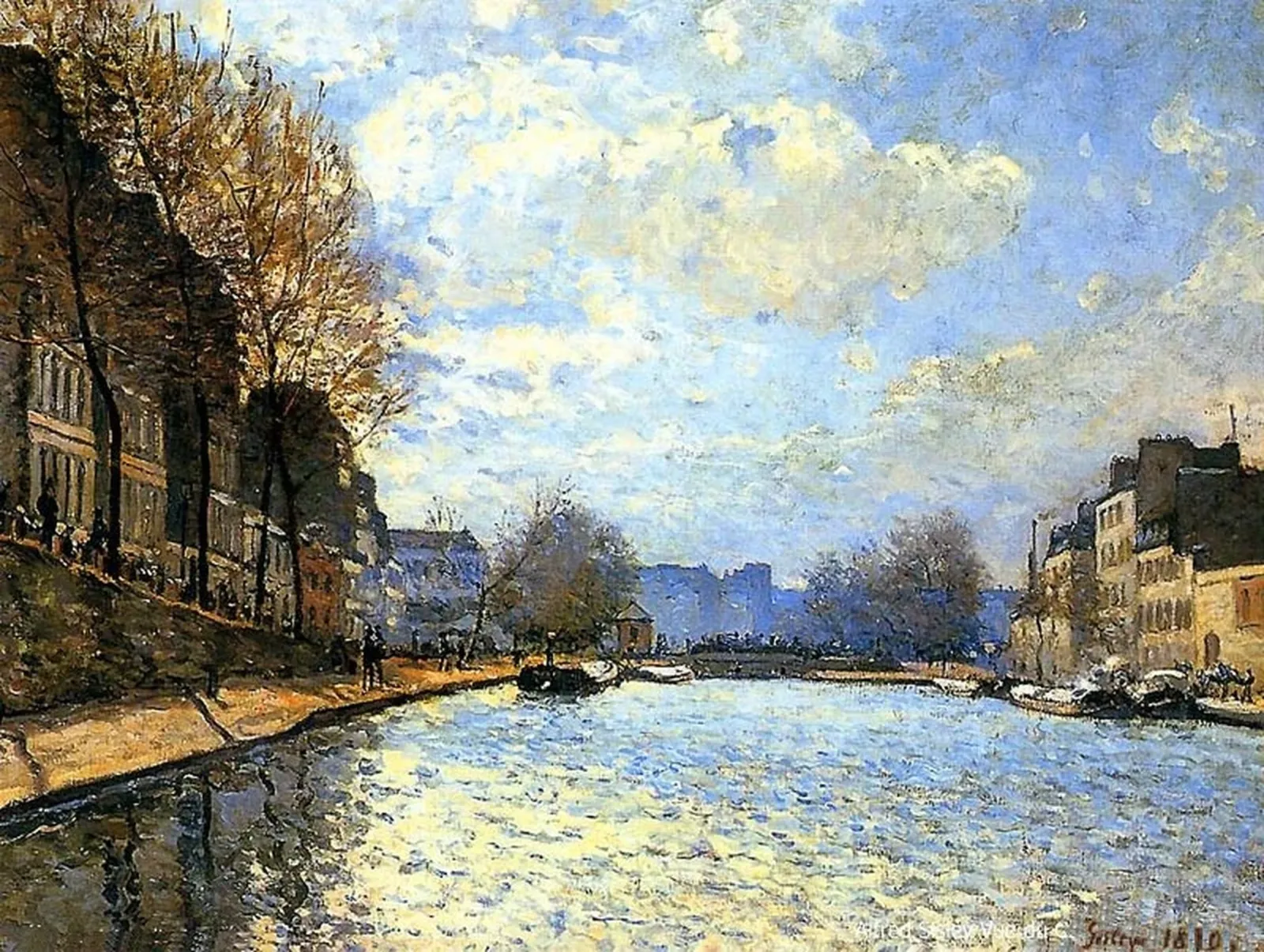 Vue du canal Saint-Martin, Alfred Sisley