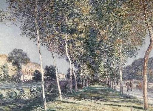 Allée de peupliers aux environs de Moret-sur-Loing