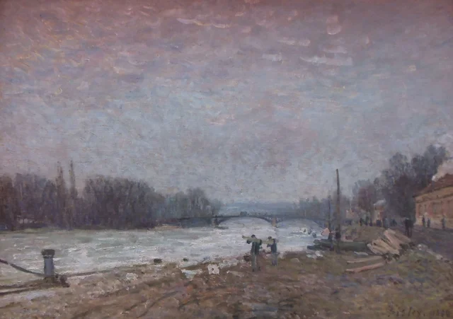 Después del deshielo, el Sena en el puente de Suresnes, Alfred Sisley