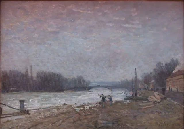Après la débâcle, la Seine au pont de Suresnes, Alfred Sisley