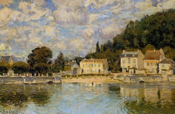 Baignade de chevaux à Port-Marly