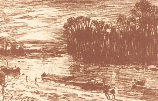 Banks of the Loing near Saint-Mammes (Bords du Loing, pres Saint-Mammes)