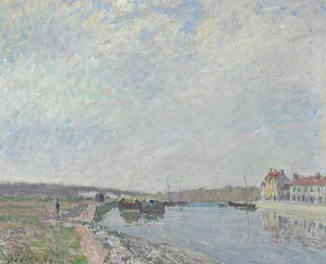 Barges à Saint-Mammès, Alfred Sisley