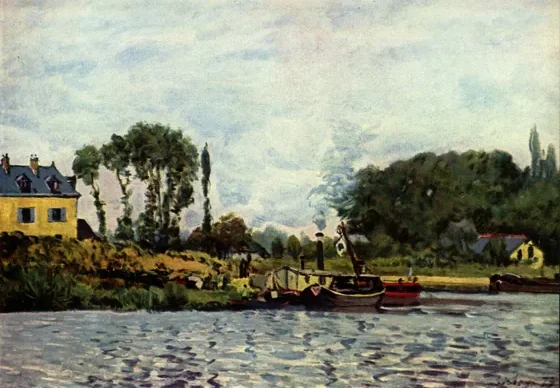 Bateaux à l'écluse de Bougival