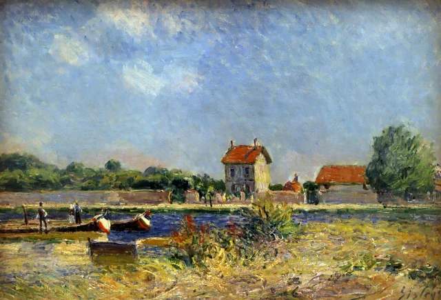 Orillas del canal del Loing en Saint-Mammès, Alfred Sisley