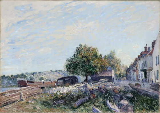 Chantier à Saint-Mammès, le matin