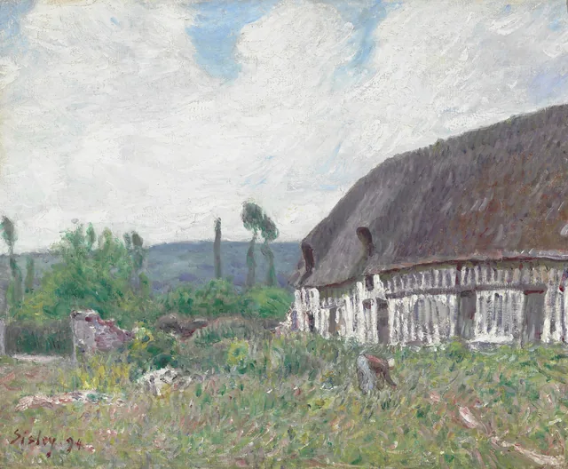 Cabaña en Normandía, Alfred Sisley