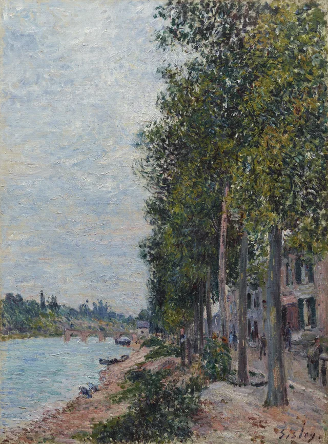 Camino a lo largo del Sena en Saint-Mammès, Alfred Sisley