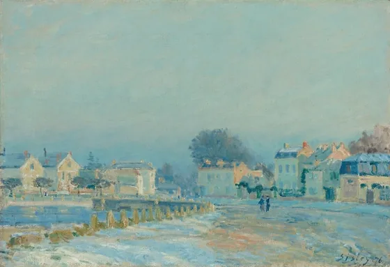 L'Abreuvoir à Marly-Le-Roi, gelée blanche