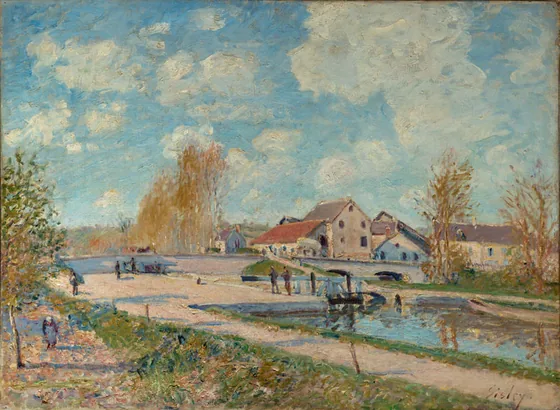 L'Écluse de Bourgogne à Moret, Printemps