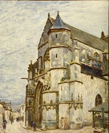 L'Église de Moret après la pluie