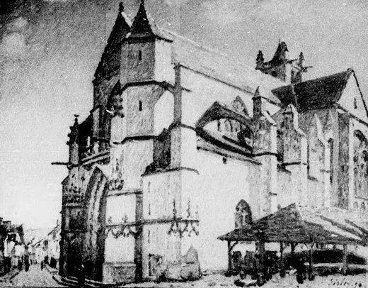 L'Église de Moret au soleil