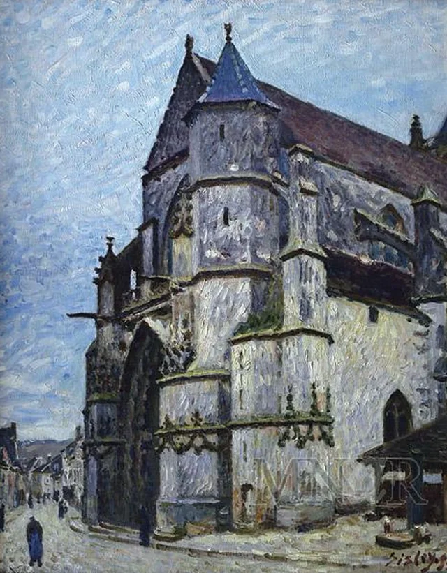 La iglesia de Moret, en invierno