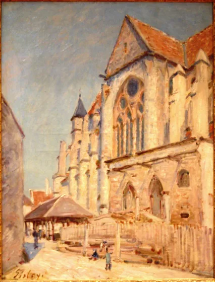 L’Église de Moret et le vieux marché