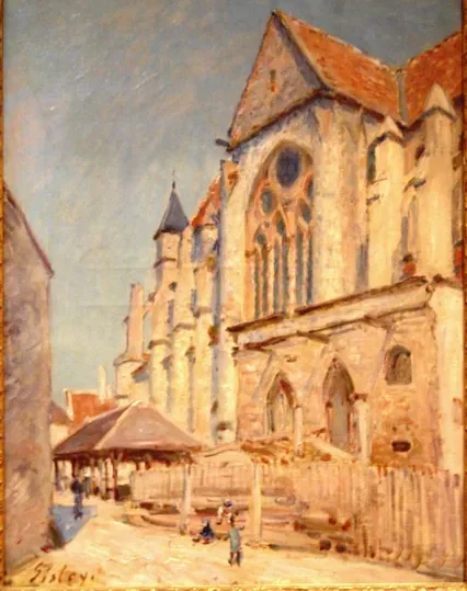 L’Église de Moret et le vieux marché