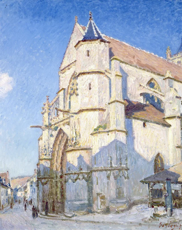 A Igreja de Moret, ao entardecer, Alfred Sisley