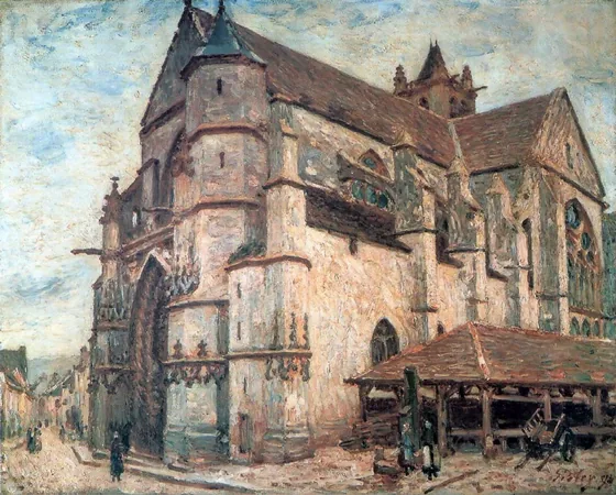 L'Église de Moret, temps de gelée