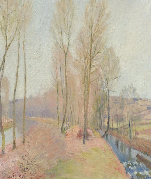 L'Orvanne et le canal du Loing en hiver, Alfred Sisley