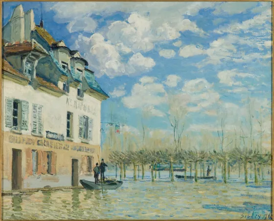 La Barque pendant l'inondation, Port-Marly