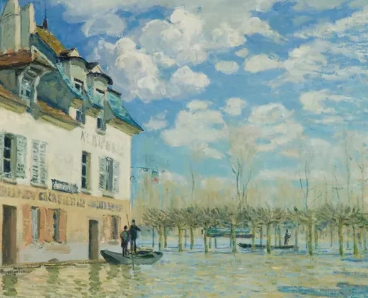 La Barque pendant l'inondation, Port-Marly