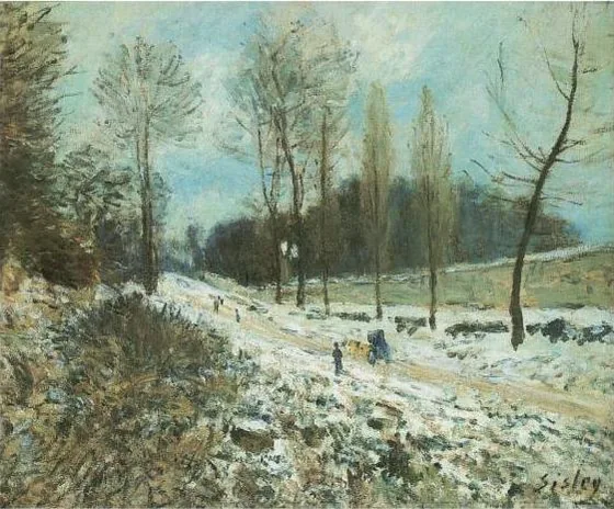 La Côte du Cœur-Volant à Marly sous la neige