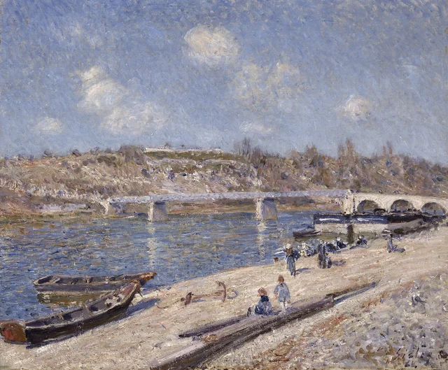 La playa en Saint-Mammès, Alfred Sisley