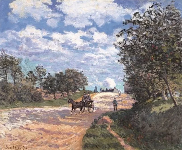La carretera de Mantes a Choisy-le-Roi, Alfred Sisley