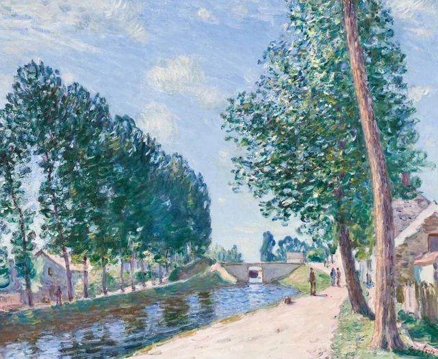 El canal del Loing en Moret, Alfred Sisley