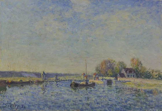 Le canal du Loing à Saint-Mammès
