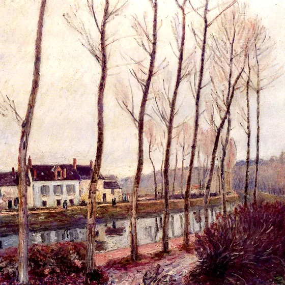 Le canal du Loing en hiver