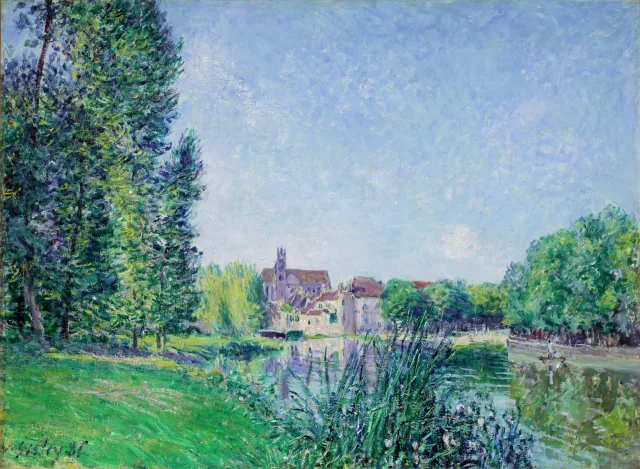 Le Loing et l'Église de Moret-sur-Loing, Alfred Sisley
