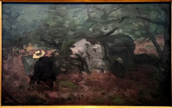 Le peintre Monet dans la forêt de Fontainebleau