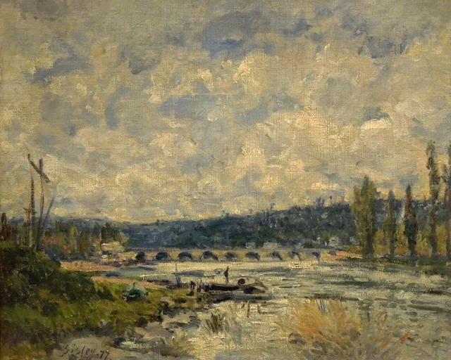 El puente en Sèvres, Alfred Sisley