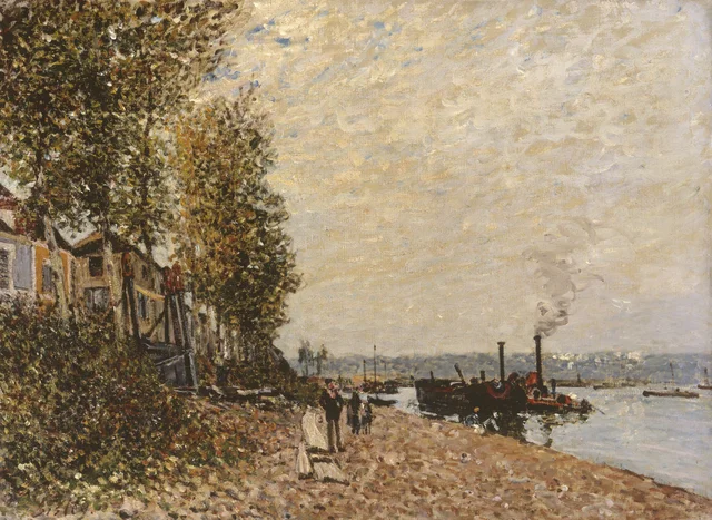 El remolcador en el Loing, Saint-Mammès