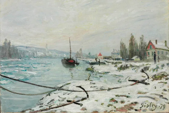 Lignes d'amarrage, effet de neige à Saint-Cloud