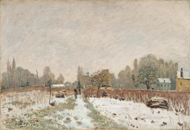 Louveciennes bajo la nieve, Alfred Sisley