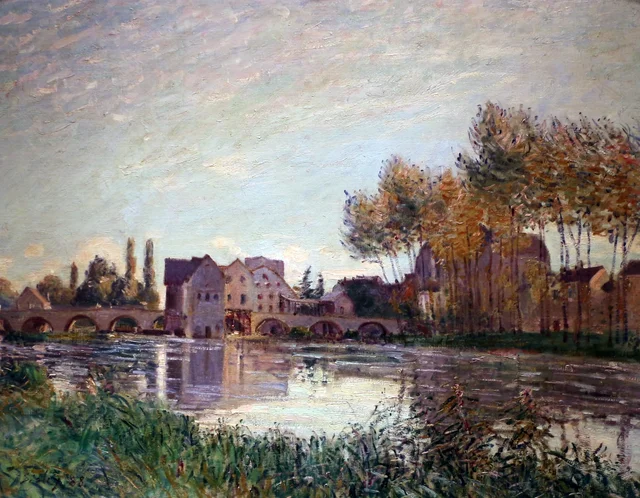 Moret al atardecer, Alfred Sisley