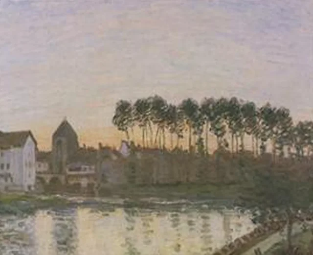 Moret-sur-Loing au soleil couchant, Alfred Sisley